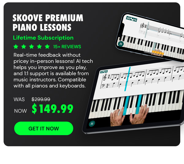 Skoove Premium Piano Lessons: Lifetime Subscription