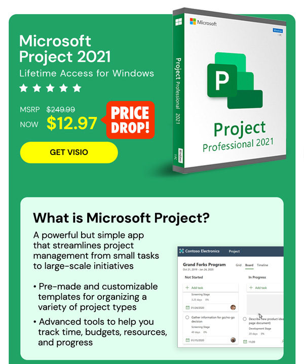 Microsoft Project 2021 Professional: Lifetime License for Windows