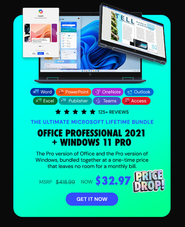 The Ultimate Microsoft Office Professional 2021 for Windows: Lifetime License + Windows 11 Pro Bundle