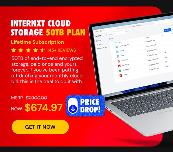 Internxt Cloud Storage Lifetime Subscription (50TB)