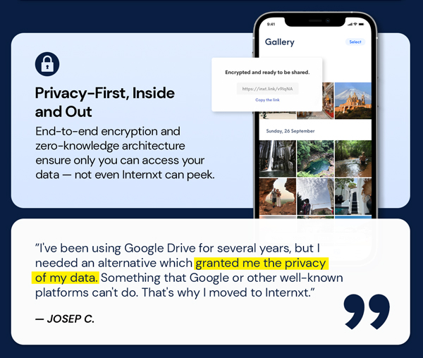 Internxt Cloud Storage Lifetime Subscription: 2TB to 100TB Plans