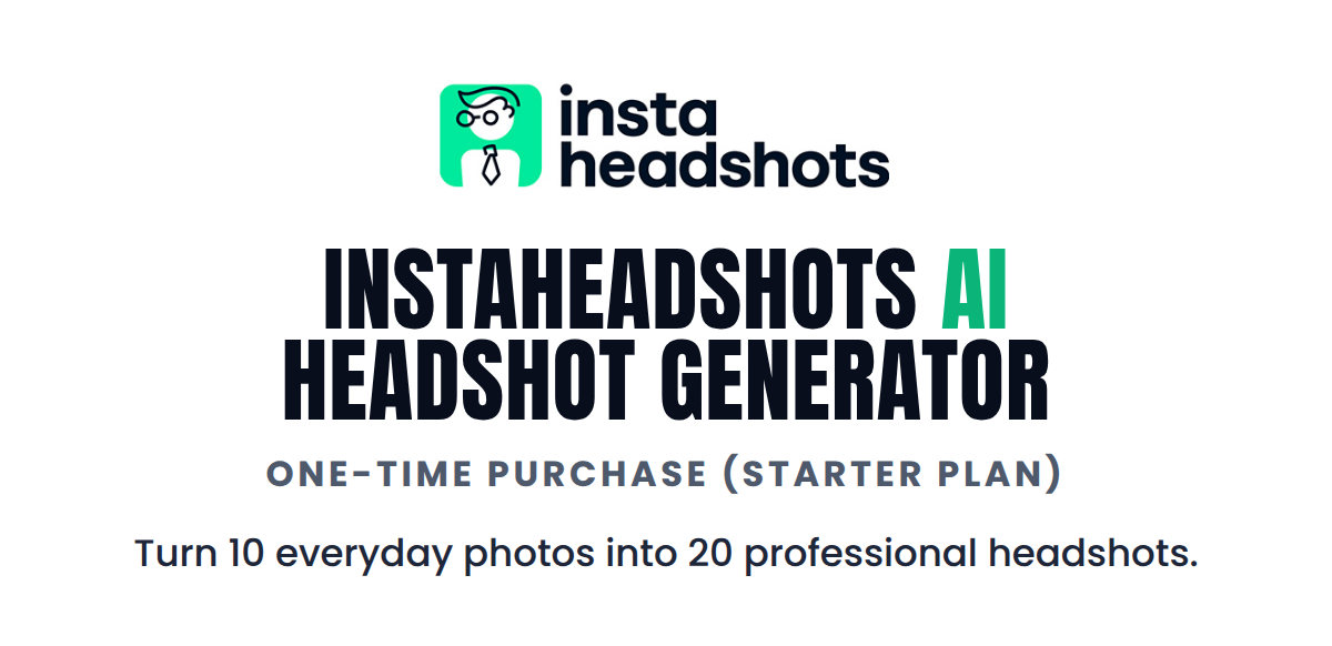 InstaHeadshots AI Headshot Generator Starter Plan: One-Time Purchase