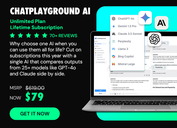 ChatPlayground AI: Lifetime Subscription (Unlimited Plan)