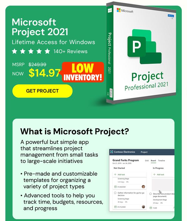 Microsoft Project 2021 Professional: Lifetime License for Windows