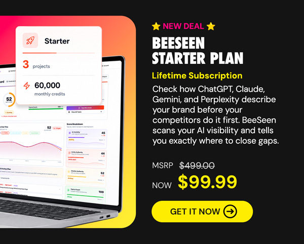 BeeSeen Starter Plan: Lifetime Subscription
