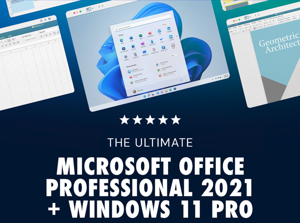 The Ultimate Microsoft Office Professional 2021 for Windows: Lifetime License + Windows 11 Pro Bundle