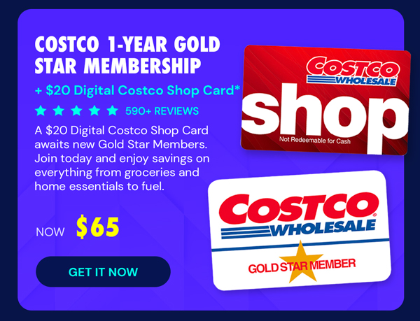 Costco 1-Year Gold Star Membership + $20 Digital Costco Shop Card