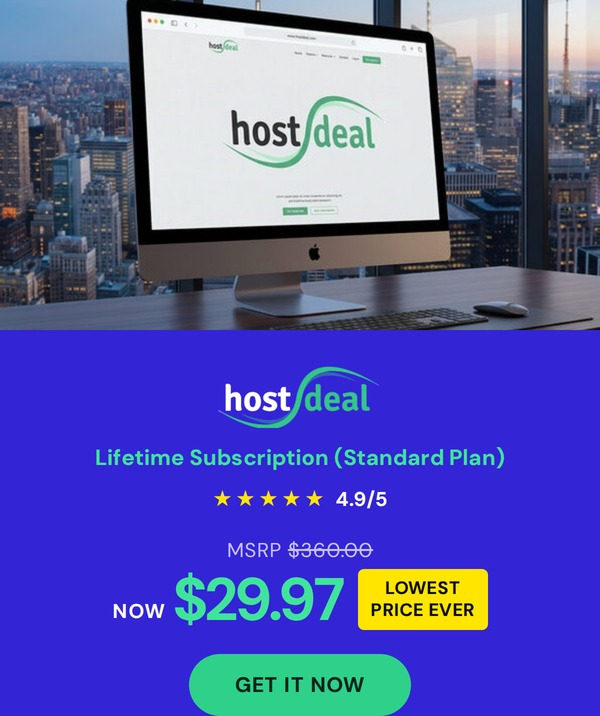 Hostdeal Web Hosting & Domains Lifetime Subscriptions
