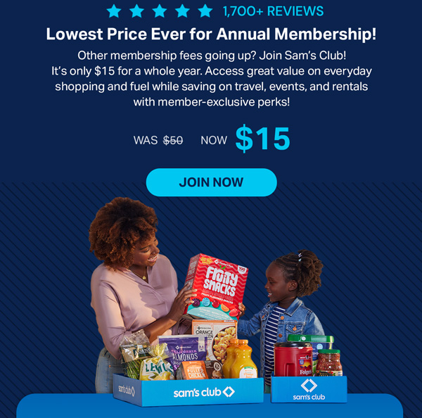 Sam's Club 1-Year Membership with Auto-Renew!