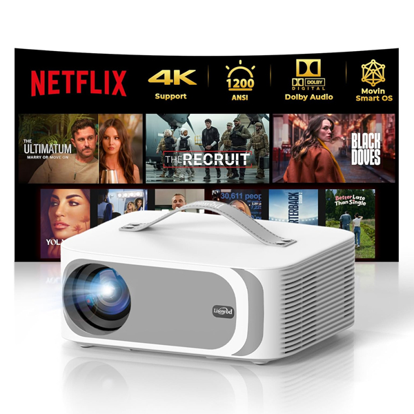 Lisowod 4K WiFi Bluetooth Smart Projector
