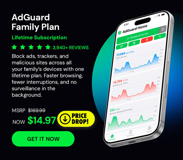 AdGuard Family Plan: Lifetime Subscription