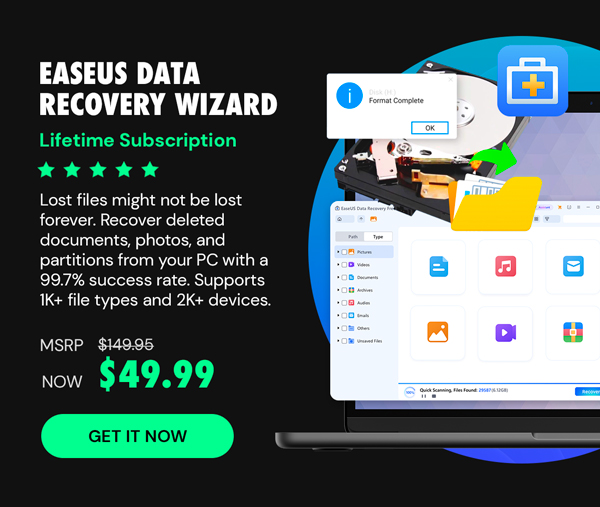 EaseUS Data Recovery Wizard: Lifetime Subscription