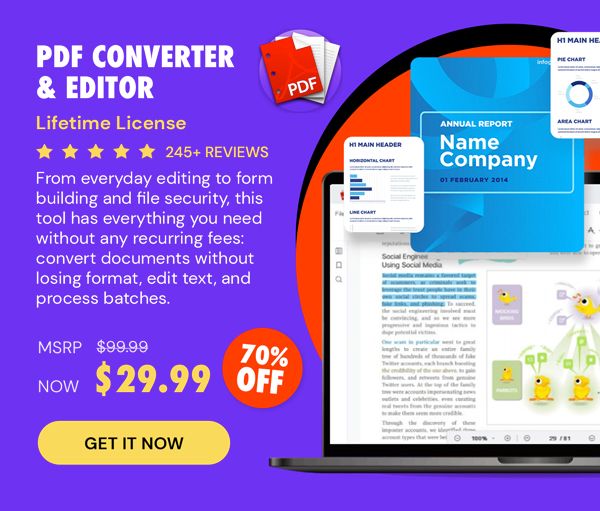 PDF Converter & Editor: Lifetime License