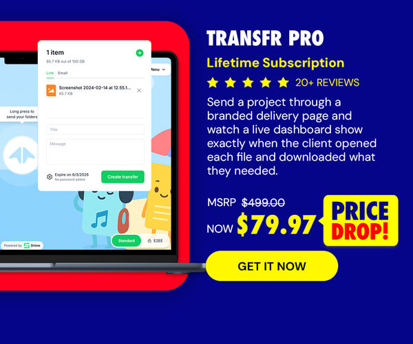 Transfr Pro: Lifetime Subscription