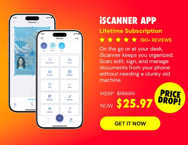 iScanner App: Lifetime Subscription