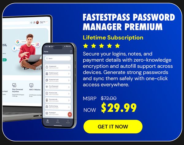 FastestPass Password Manager Premium: Lifetime Subscription