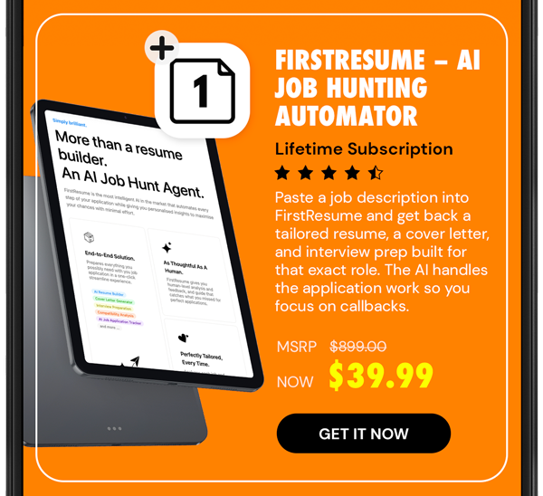 FirstResume - AI Job Hunting Automator: Lifetime Subscription