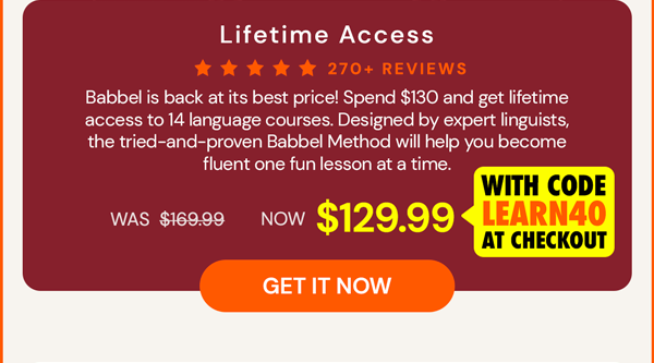 Babbel Language Learning: Lifetime Subscription (All Languages)