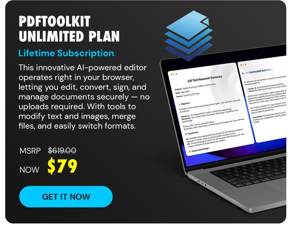 PDFToolKit - Unlimited Plan: Lifetime Subscription