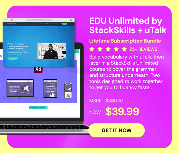 The Language Learner Lifetime Subscription Bundle ft. uTalk