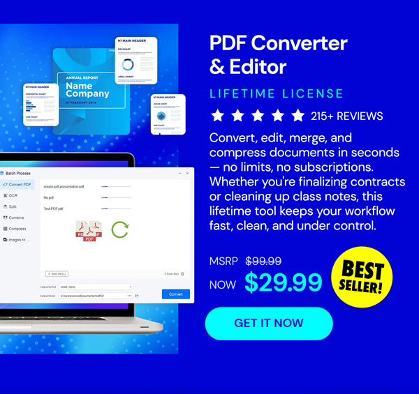 PDF Converter & Editor: Lifetime License