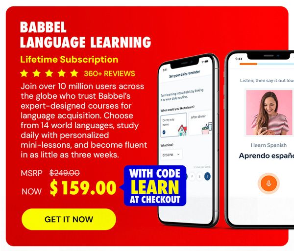 Babbel Language Learning: Lifetime Subscription (All Languages)