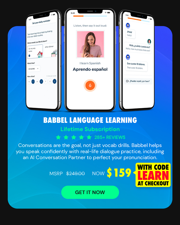 Babbel Language Learning: Lifetime Subscription (All Languages)