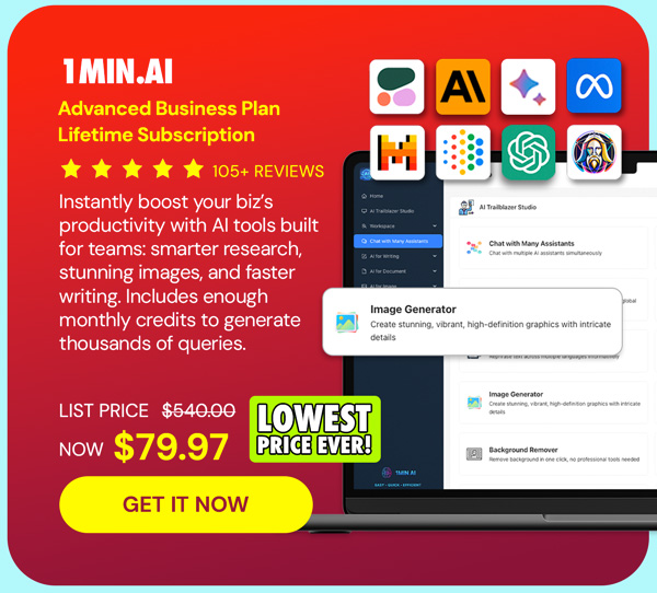 1minAI Advanced Business Plan Lifetime Subscription