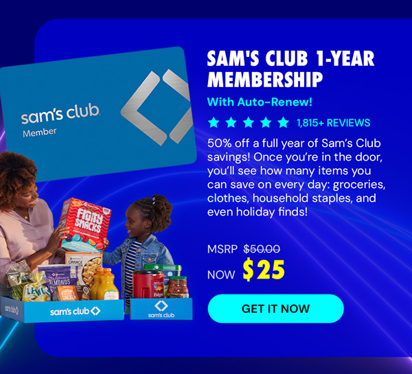 Sam's Club 1-Year Membership with Auto-Renew!