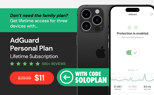 AdGuard Personal Plan: Lifetime Subscription