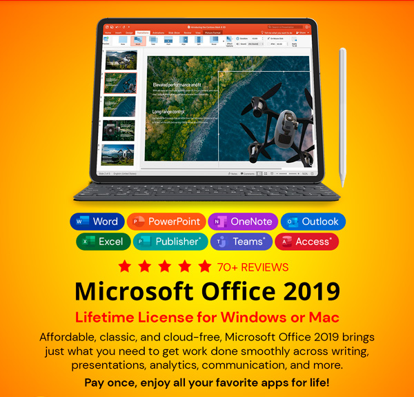 Microsoft Office 2019 for Windows or Mac | Lifetime License