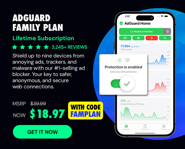 AdGuard Family Plan: Lifetime Subscription