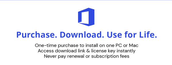 Microsoft Office 2019 for Windows or Mac | Lifetime License