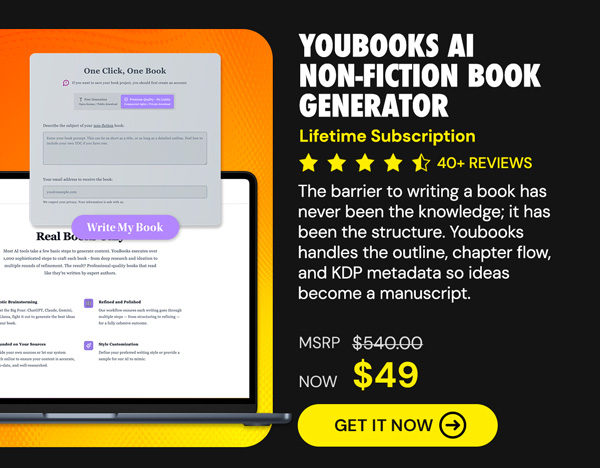 Youbooks AI Non-Fiction Book Generator: (Fan Plan) Lifetime Subscriptions