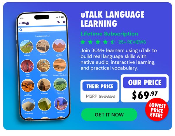 uTalk Language Learning: Lifetime Subscription (150+ Languages)
