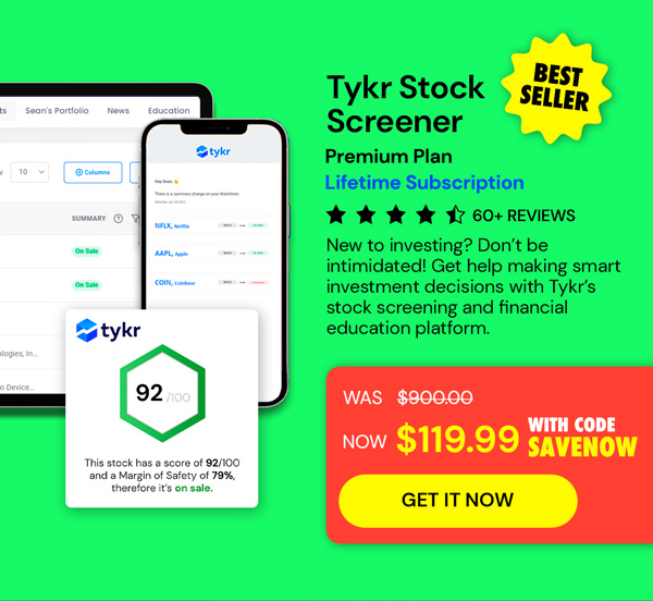 Tykr Stock Screener: Premium Plan Lifetime Subscription