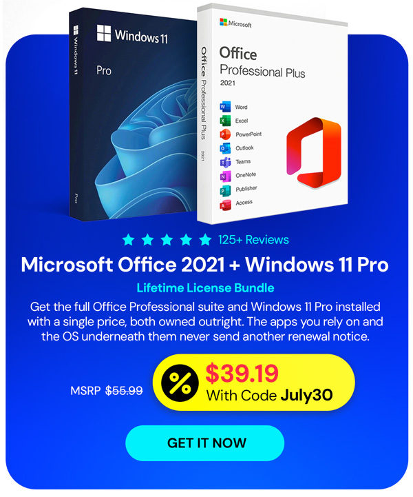 The Ultimate Microsoft Office Professional 2021 for Windows: Lifetime License + Windows 11 Pro Bundle