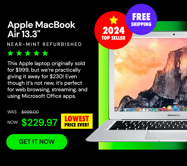 Apple MacBook Air 13.3" (2017) 1.8GHz i5 Core 8GB RAM 128GB - Silver (Refurbished)