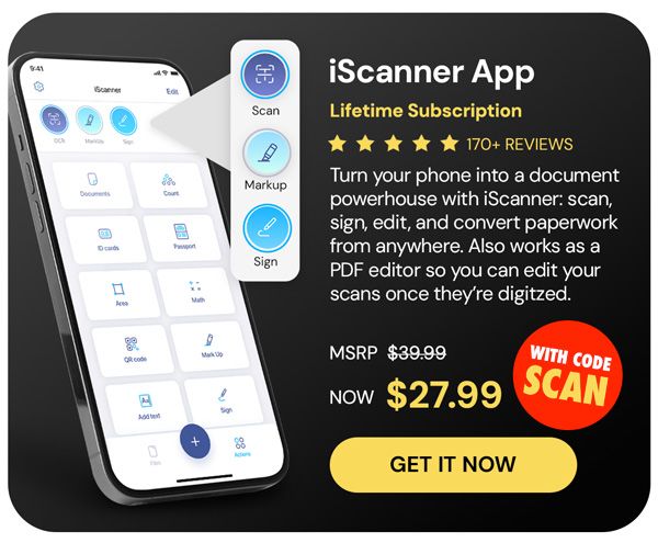 iScanner App: Lifetime Subscription