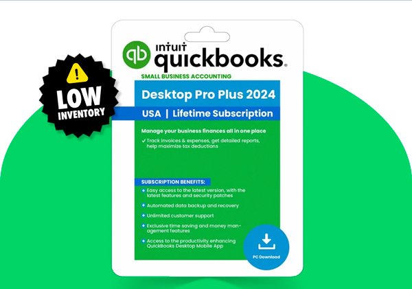 Intuit QuickBooks Desktop Pro Plus 2024 (1 User): Lifetime Licenses