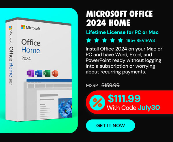 Microsoft Office 2024 Home for Mac or PC: One-Time Purchase