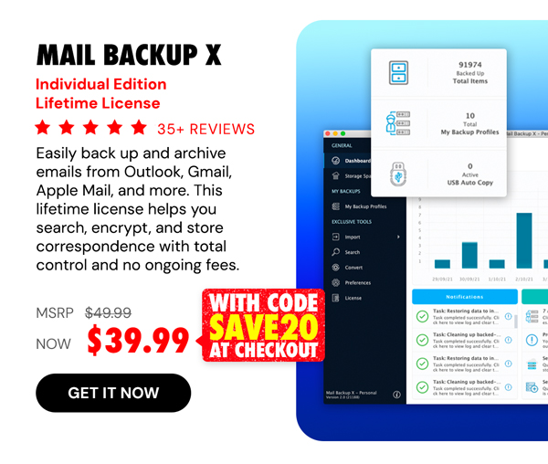 Mail Backup X Individual Edition