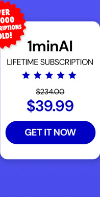 1minAI: Lifetime Subscription