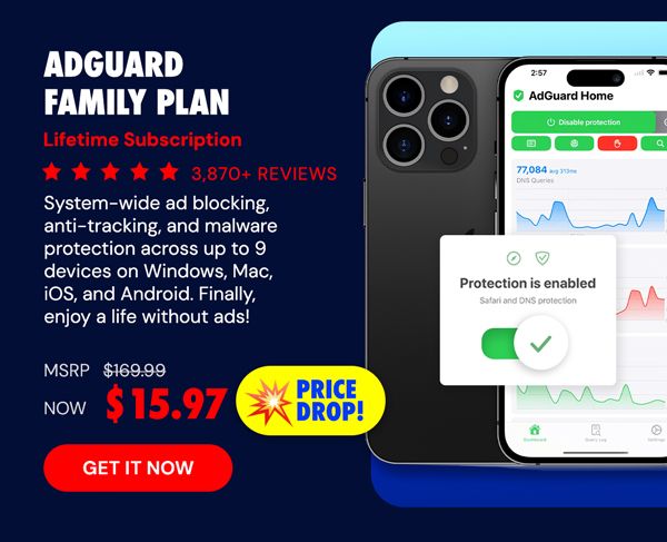 AdGuard Family Plan: Lifetime Subscription