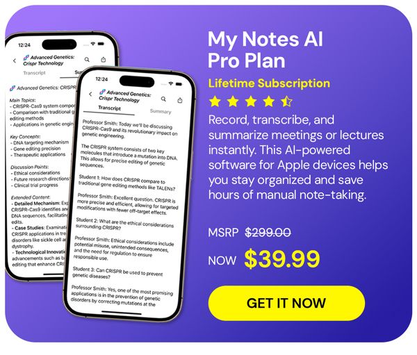 My Notes AI Pro Plan: Lifetime Subscription