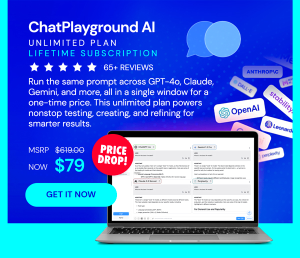 ChatPlayground AI: Lifetime Subscription (Unlimited Plan)