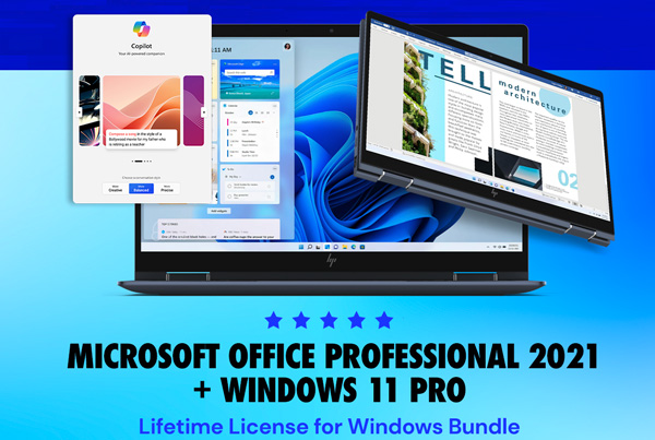 The Ultimate Microsoft Office Professional 2021 for Windows: Lifetime License + Windows 11 Pro Bundle