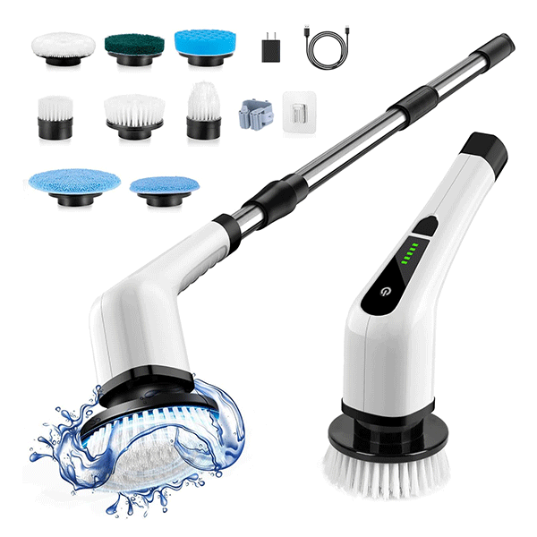 Cordless Spin Scrubber – 8 Brush Heads