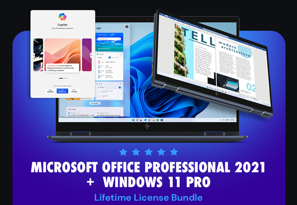 The Ultimate Microsoft Office Professional 2021 for Windows: Lifetime License + Windows 11 Pro Bundle