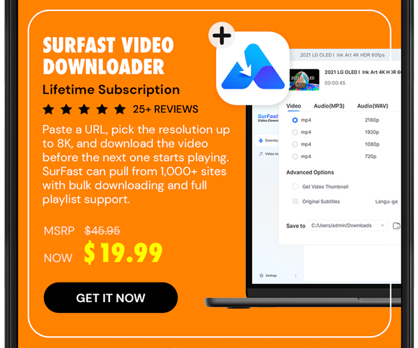 SurFast Video Downloader: Lifetime Subscription